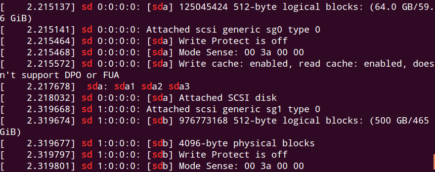 linux-dmesg-grep-sd